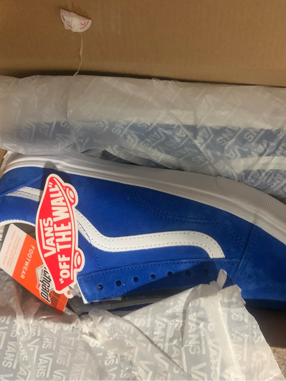 Vans Old Skool Suede & Canvas Sneakers in Royal Blue and White
